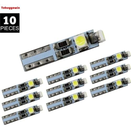 10x T5 3 LED 3528 SMD 3led 3smd Car Auto Lamp Dashboard Gauge Lights Instrument Warning Indicator Signal Bulbs