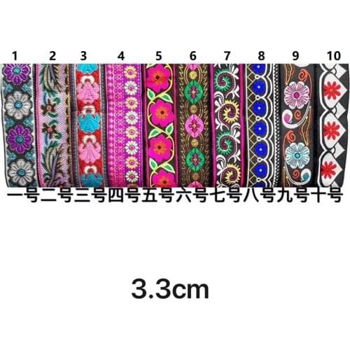 3.3cm ethnic style folk style nation style jacquard ribbon,jacquard webbing,garment ribbon,shoes ribbon,bag ribbon,QC0826H