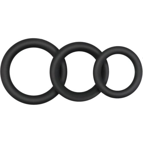 3pcs/set Silicone Durable Penis Ring Adult Men Ejaculation Delay Cock Rubber Rings Penis Enlargement Sex Toys For Male Sex Rings