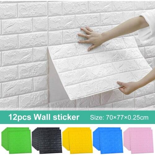 3D Waterproof Wallpaper Brick DIY Self-Adhesive Stickers Decor Home Kitchen Sticker For Kids Room Marble Wallpaper