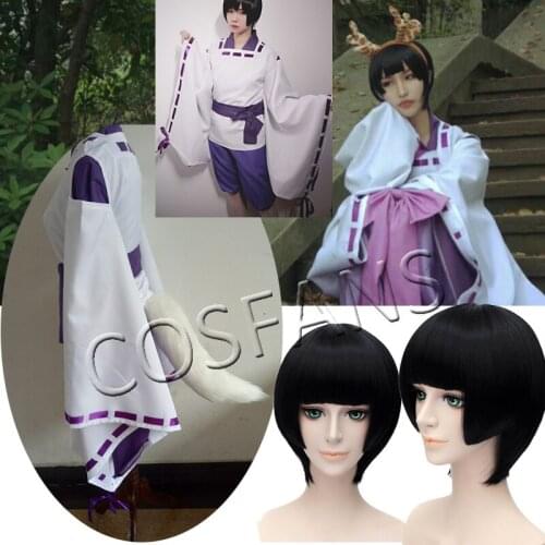 Anime Axis Powers Hetalia Cosplay Costume Japan Honda Kiku Cosplay Costumes Kimono Set tail Halloween women Clothing and wigs