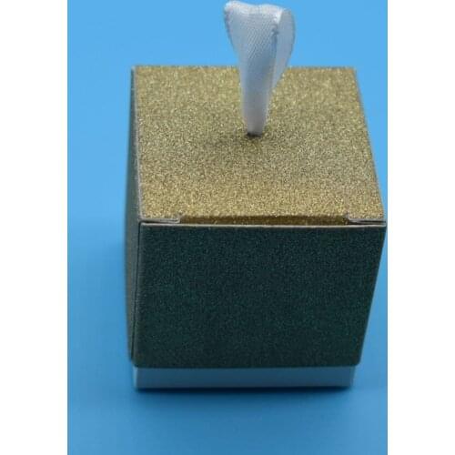 Free Shipping 100pcs/lot Gold and Silver Glitter Box Wedding Party Gift Favors Box Wedding Candy Box