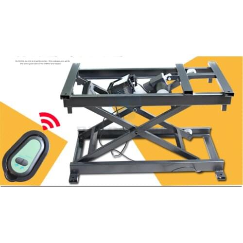 Free shipping Smart custom home accessories Wired wireless electric lift coffee table dining table hardware folding iron frame