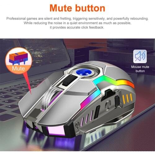 G80 Wireless Mouse Sensitive Mute Rechargeable 2.4G Ergonomic Desk Mouse for Notebook