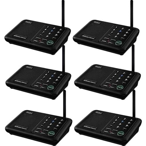 Wuloo Intercoms Wireless for Home 5280 Feet Range 10 Channel Wireless Intercom System for Home House Business Office