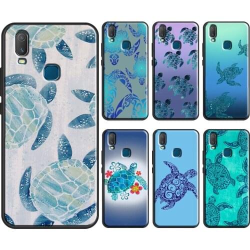 Ocean Sea Turtle Watercolour Case For Vivo Y91C Y1S Y11S Y12 Y17 Y20 Y30 Y50 Y81 S1 V11 V17 Neo V20 SE Y11 2019 Cover