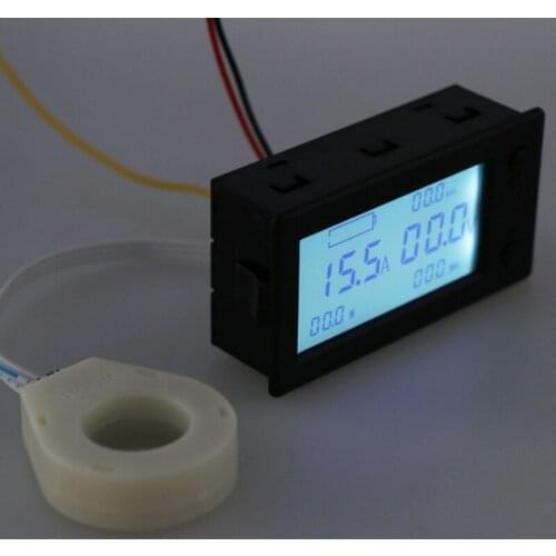 DC 300V 100A 200A 400A Digital Voltmeter Ammeter Battery Capacity Coulometer Power Electricity Watt Meter with Hall Sensor