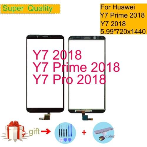 For Huawei Y7 2018 Touch Y7 PRIME 2018 Touch Screen Y7 Pro 2018 Touch Panel Sensor Digitizer Front Glass Outer Lens 5.99"