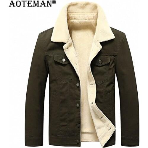 Men Winter Jackets Fleece Coats Military Male Warm Overalls Parkas Thick Outwears Solid Denim Jacket Casual Men Clothing LM315