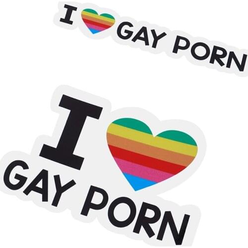 I Love Gay Porn LGBT Lesbian Car Bumper Vinyl Sticker Bicycle Stickers