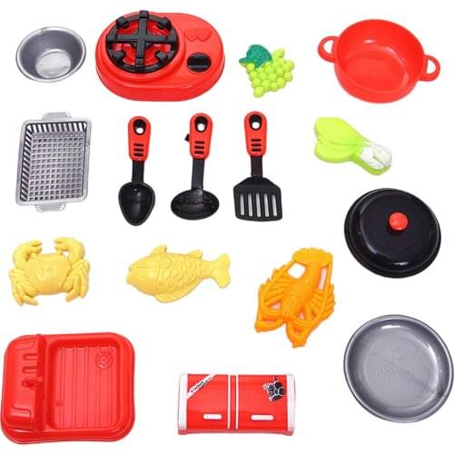 Play Food Set Pretend Play Cooking Seafood Roleplay Game Kids Kitchen Toys