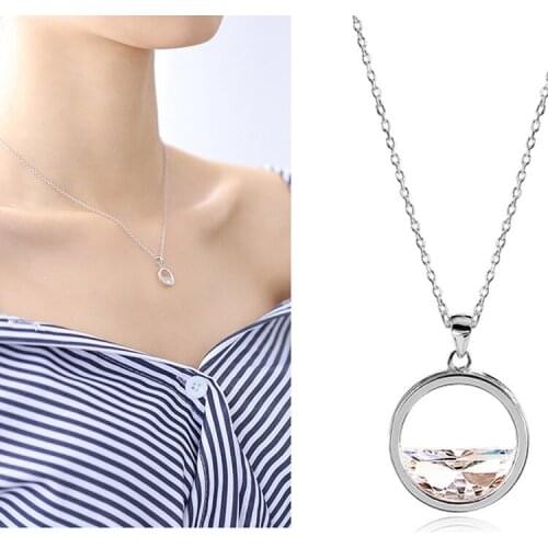 JIANERY Fashion Silver Color Circle Necklace Pendant For Women Choker Necklaces Holiday Beach Statement Boho Jewelry