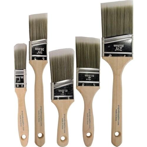 5pcs/set Paint Brush Oblique Mouth Oil Brush Professional Paint Tool Special Paint Brush For Decoration