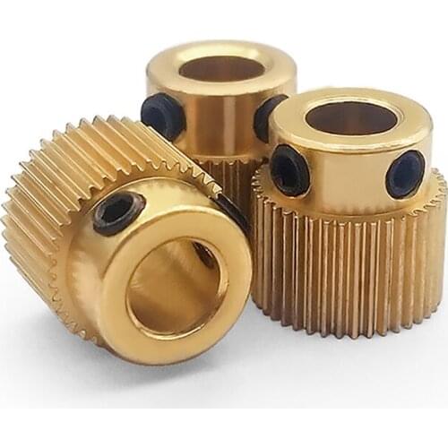 1pc 40 Teeth Brass Extrusion Wheel Gear 3D Printer Supplies for Ender-3 3S V2 5 for CR-10 10S/V2 3D Printer Accessories