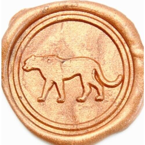 Leopard Wax Sealing Stamp Classic Old-Fashioned Antique Alphabet Initial Letter Creative Romantic Seal Stamp Copper