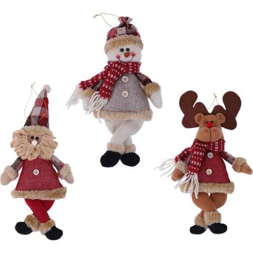 Fashion Christmas Doll baby toys Christmas Seat Ornaments Santa Claus Snowman Dolls Pendant Deer Home Decor hot sale#37