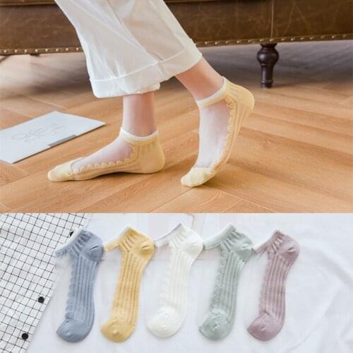 Summer Elasticity Ankle Thin Women Socks Sheer Hosiery Womens Silk Japanese Transparent Breathable Ultra Socks Lady