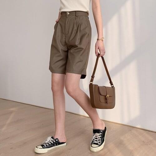 2020 New Summer White Short High Waist Women Casual Midi Shorts With Belt Wide Leg Boho Pantalones Feminino