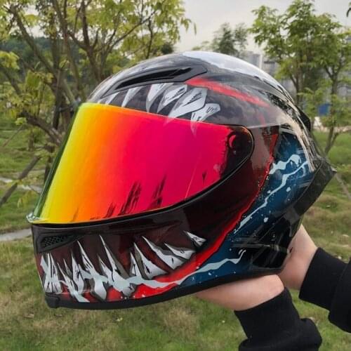 New Arrival Motorcycle Venom Helmet Full Face Motorbike Single Lens Racing Helmet With Big Gp-r Spoiler