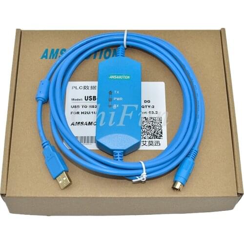 Application of H0U/H1U/H2U series PLC programming Huichuan cable data download line USB-H2U 1U 0U