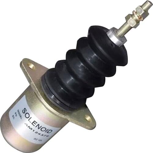 Fuel Stop Solenoid AM124380 AM103337 FSL90-0064 For John Deere Loaders 375 3375 675 675B 4475 5575 6675 7775