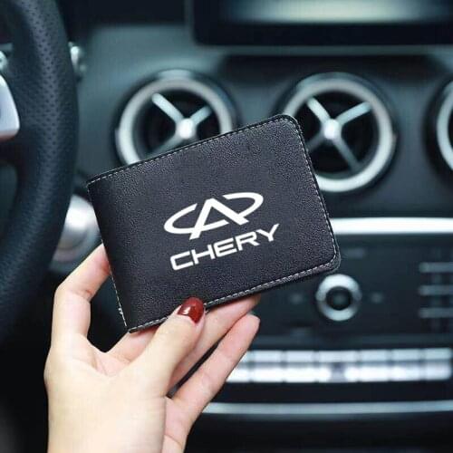 Ultra-thin Drivers License Cover Pu Leather Car Driving Document Card Holder For Chery fullwin QQ Tiggo 3 5 T11 A3 A5