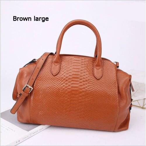 New Fashion Luxury Crocodile Pattern Womens Real Leather OL Handbags Genuine Leather Ladies Shoulder Bag Business Computer Bags
