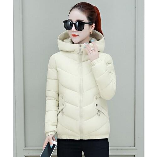 Fad Women Winter Jacket Coat Womens Parkas Thicken Warm Outwear Womens HoodedCotton Puffer Jackets Coats