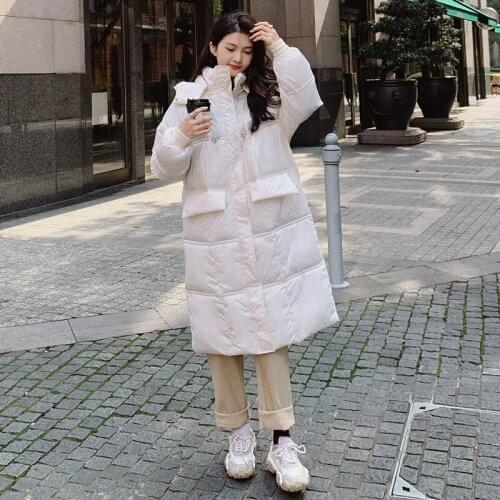 Women Coats and Jackets Winter Long 2021 The New Korean Version Loose Thicken Cotton Clothes Ladies