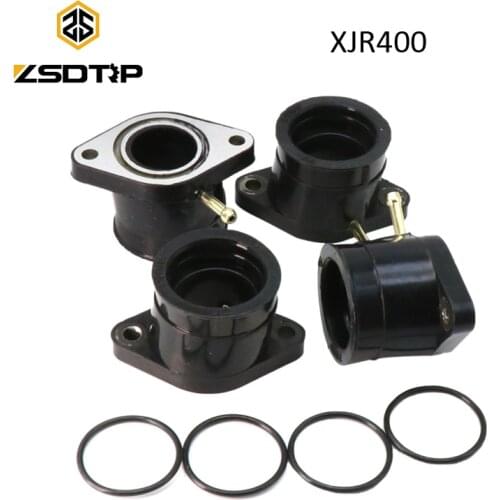 ZSDTRP 4pcs Motorcycle Motocross Carburetor Carb Interface INtake Manifold Boot Adapter For Yamaha XJR400 1993-1999 Racing