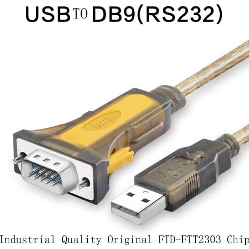 1.5M USB 2.0 to RS232 RS-232 DB9 9pin Serial Cable Male A Converter Adapter with PL2303 Chipset for Windows 8 10