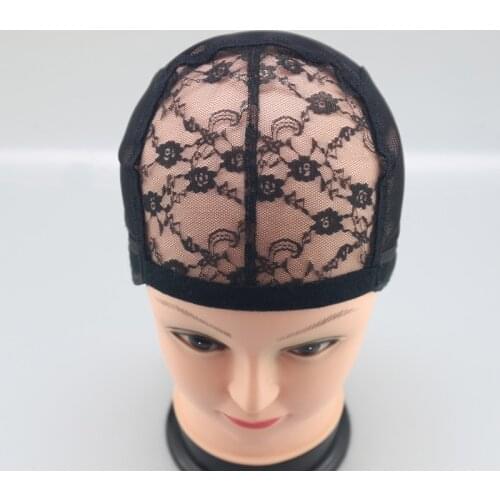 1PC Black Hairnet Invisible For Women Lace Wig Cap For Making Wigs With Adjustable Strap