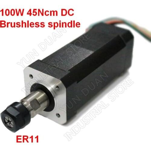 100W Brushless spindle er11 45Ncm DC 42mm motor Collets Match MACH3 for CNC drilling milling Carving Metal plastic wood working