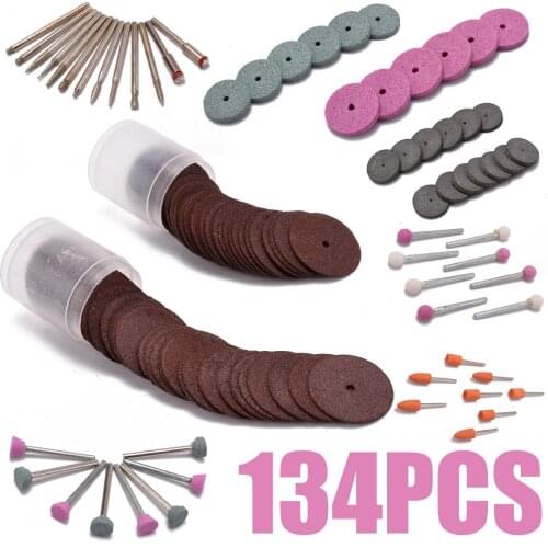 134 PC electric grinding tool accessories set equipment sandblasting polishing cutting 1 / 8 "handle grinding cutting polishing