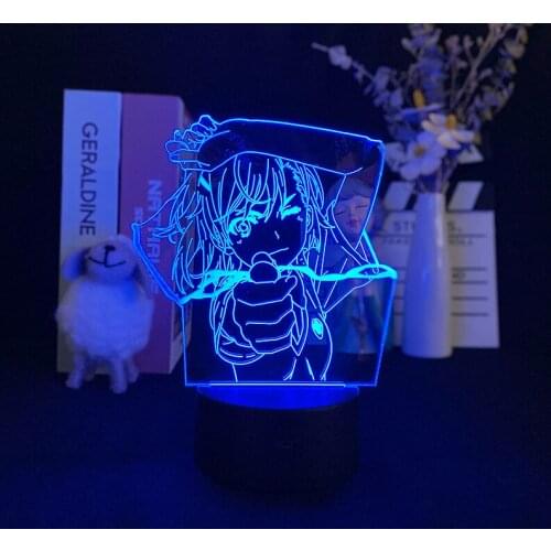 3d Led Lamp Anime A Certain Scientific Railgun Misaka Mikoto Figure for Bedroom Decor Nightlight Birthday Manga Gift Night Light