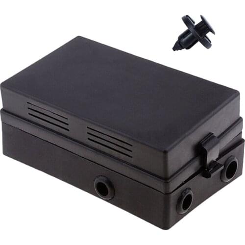50 Pcs Clip Plastic Black Fender & 1 Pcs Car Blade Fuse Holder Relay Socket Black Box