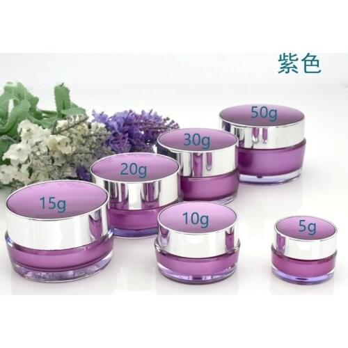 5g-50g Eye Cream Jar Face Cream Bottle Plastic White Purple Green Pink Gold Eyeshadow Box Thickened Cream Box Cosmetic Container