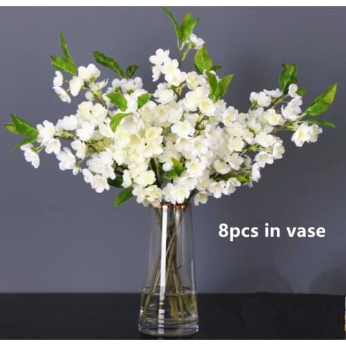 6pcs 50cm Party Silk Flower Artificial Cherry Blossoms Flower Bouquet Wedding Decoration Home Decor