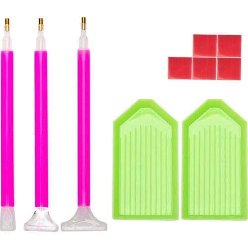 DIY Diamond Painting Accessories Cross Stitch Embroidery Pen Tools Set Mosaic Glue Pen Kit Tweezers