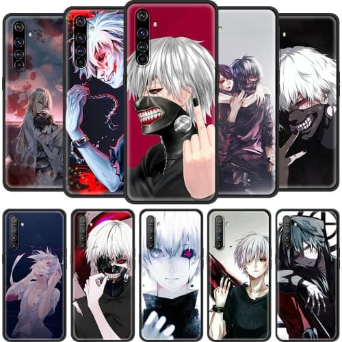 Phone Case for Realme 5 6 C3 7 5 Pro X50 XT C11 C15 V5 Cover for Oppo A52 A9 A53 A8 A92s Black Shell Anime Tokyo Ghoul