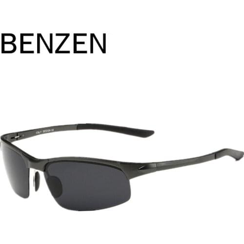 BENZEN Polarized Sunglasses Men Al-Mg Alloy Sun Glasses For Men Driving Glasses Oculos De Sol Masculino With Case 9090
