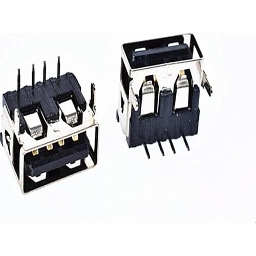 Free shipping 500PCS/LOT All copper type A female USB female body 10.0 10.0MM short legs boundless 2 feet of high-quality