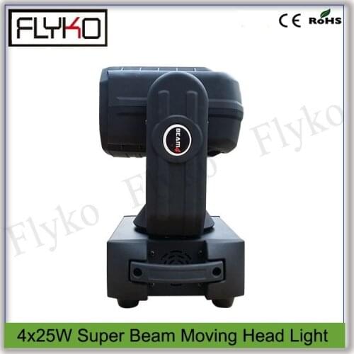 Moving head light super beam effect 4*25W LCD display high brightness moving head