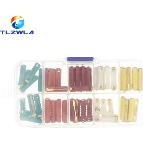 50PCS GBC European Automotive Fuse 5-30AMP 32V Dia 6mm Continental Car Blade Bakelite Auto EU Fuse For Vintage Old Style Car