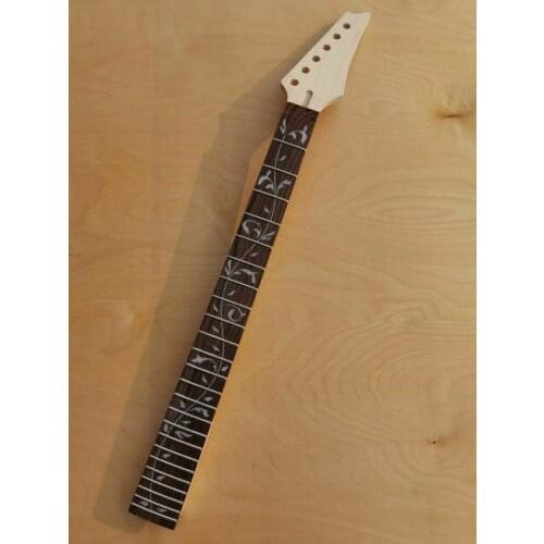 Maple Electric guitar neck 24fret 25.5inch Vine inlay Rosewood Fretboard #Y4