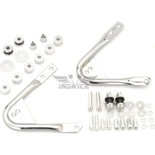 Motorcycle chromed Detachable Two Up Luggage Rack Docking Hardware Kit for harley Touring 1997-2008
