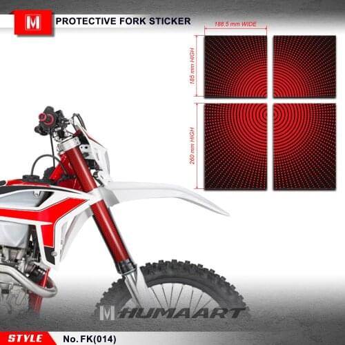 HUMAART Dirt Bike Front Fork Shock Sticker Enduro Vinyl Wrap MX Racing Decal Decoration Kit for MX Dirt Bike Off Road Motorcycle