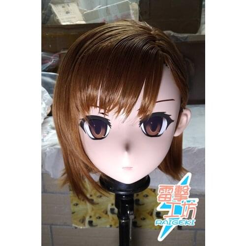 KM9189) Handmade Female Sweet Girl Resin Crossdress Outfit Cosplay Japanese Animegao Role Play Kigurumi Mask