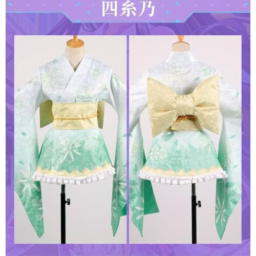 Anime DATE A LIVE Yoshino Cosplay Costume Kimono Dress Halloween Carnival Outfit Women Dress Cosplay Costume