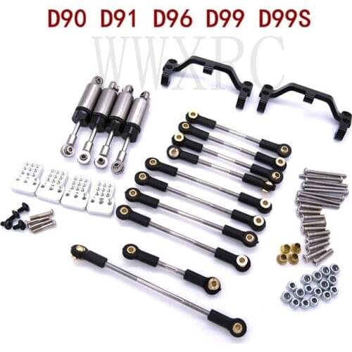 Metal Chassis Pull Rods Drag Plastic Ends Link Suspension Link Mount for MN Model D90 D91 D96 D99 D99S RC Crawler Upgrade Parts